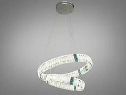 Кришталева світлодіодна LED люстра для високої стелі Diasha 81028-600+400HR