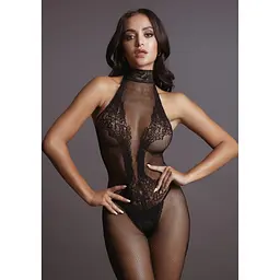 Бодистокінг Le Désir Fishnet and Lace, One Size (чорний) - мініатюра 11