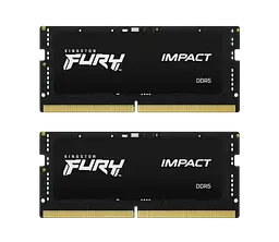 Оперативна пам'ять Kingston Fury 32GB (2x16GB) SODIMM DDR5 4800MHz Impact Black (KF548S38IBK2-32)