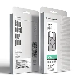 Чехол для Apple iPhone 16 Pro, Uniq MagCase, серый, противоударный, панель-накладка с MagSafe, ударопрочный TPU+PC, с магнитом MagSafe, поддержка полноценной беспроводной зарядки, ArmorStandart (ARM79506) - мініатюра 6