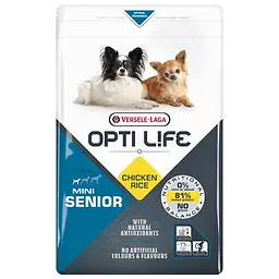 Сухий суперпреміум корм Opti Life Senior Mini Опті Лайф Сеньйор для літніх собак міні порід, Курка 2.5 кг (311592)