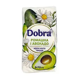Твердое мыло Dobra Ромашка и авокадо 5 х 70 г (4820195509173)