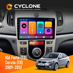 Штатна магнітола KIA Forte (TD) 2009-2012 Climate Cyclone C9-001 2x32 CPL Cyclone (НФ-00008101)