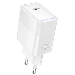 Мережевний зарядний пристрій Hoco CS113A Lounge PD40W 1USB-C White