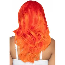 Leg Avenue-Ombre long wavy wig Orange - Сексуальна руда перука - мініатюра 2