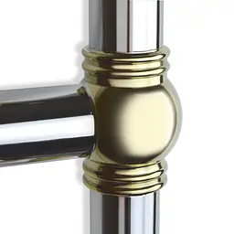Водяна рушникосушка Navin Retro 500x800 Золоті кулі 12-028153-3680, Золотий - мініатюра 4
