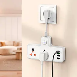 Мережевий подовжувач Hoco AC12 Reise 2-Position Expansion Socket (PD30W/1C3A) White - мініатюра 4
