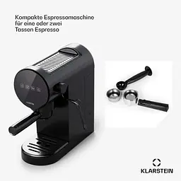 Кавоварка Klarstein Furore 20 бар (10045526) Чорний - мініатюра 5