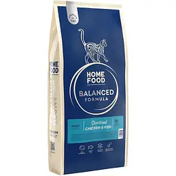 Сухий корм Home Food Курочка та рибка для стерилізованих/кастрованих дорослих котів 10 кг (1357112)