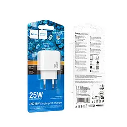 Сітчастий зарядний пристрій HOCO CS53A Surplus single port PD25W charger білий - мініатюра 2