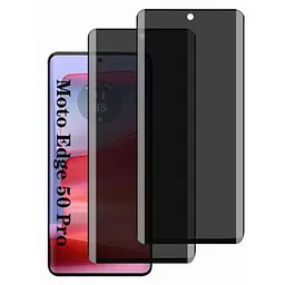 Захисне скло DK для Motorola Edge 50 Pro 3D Антишпигун Full Glue 020545 black 2 шт.