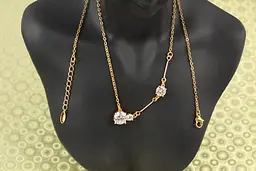 Ланцюг Xuping Jewelry з трьома каменями 46 см золотистий
