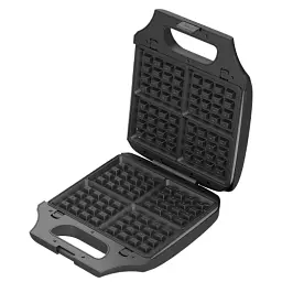 Мультимейкер Liberton LSM-5108, Black/Silver, 1400W, 4в1 гриль, трикутні сендвічі 4шт, бельгійські вафлі 2шт, горішки 12шт, антипригарне покриття, індикатор живлення та готовності, автоматичний контроль температури - мініатюра 3