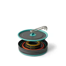 Набір посуду Sea to Summit Frontier UL Collapsible One Pot Cook Set w/ 2.2L Pot, на 2 персони (каструля+2 миски+2 чашки) Різнокольоровий - мініатюра 2