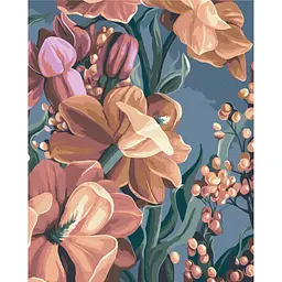 Картина за номерами "Стилізована матіола. Диптих 2" © Yana Biluhina Brushme BS53926 40x50 см