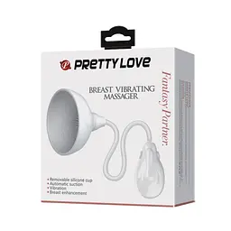 Помпа для грудей Pretty Love Breast Vibrating Massager 7 см білий - мініатюра 7