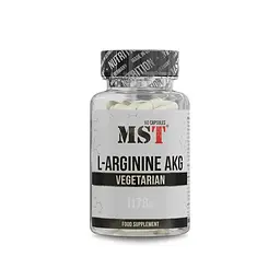 L-аргінін альфа-кетоглутарат MST Nutrition L-Arginine AKG, 60 капсул для покращення кровообігу