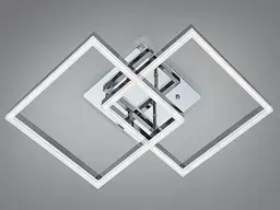 Стельова LED люстра пульт 64Вт хром 11 квадратів - мініатюра 4