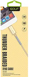Кабель GOLF GC-40I Lightning cable 1m Gold