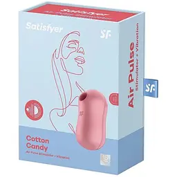 Вакуумний стимулятор із вібрацією Satisfyer Cotton Candy Розовий - мініатюра 7