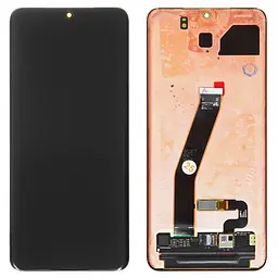 Дисплей для Samsung G980 Galaxy S20, G981 Galaxy S20 5G, чорний, без рамки, Оригінал (переклеєне скло)