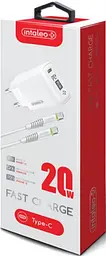 Мережевий зарядний пристрій Intaleo TCGQPD120T (1USBx3A) White + кабель USB Type С (1283126509988) - мініатюра 3