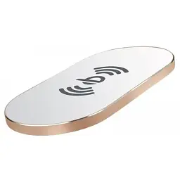 Бездротовий зарядний пристрій Awei W2 White Wireless Charge для телефону золотистий білий