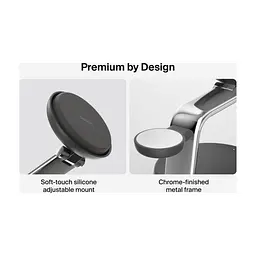 Зарядний пристрій Belkin UltraCharge Pro Wireless 3-in-1 25W charcoal (WIZ040KQCH) - мініатюра 5