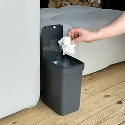 Відро для сміття MBM My Home з кришкою 6 л антрацит (BIN-04 6L ANTHRACITE) - мініатюра 6