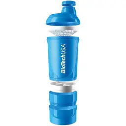 Шейкер BiotechUSA Wave+ Schocking Blue 600 мл (+250 мл+100 мл) (24060201) - мініатюра 2