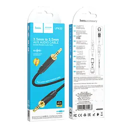 Кабель Hoco UPA30 Friend audio cable AUX Black - мініатюра 2