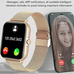 TAOMELY B85 SmartWatch Розумний смартгодинник із золотим ремінцем жіночий - мініатюра 4
