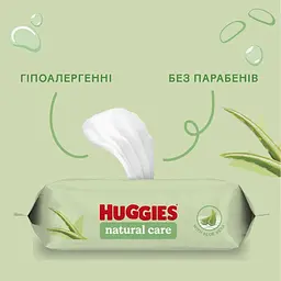 Вологі серветки Huggies Natural Care 560 шт. (10 уп. х 56 шт.) - мініатюра 6