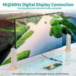 Адаптер-перехідник USB Type-C на DP Choetech HUB-H11-GY-V2 - мініатюра 3