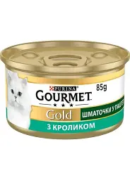 Вологий корм для котів Gourmet Gold шматочки у паштеті з кроликом, 85 г
