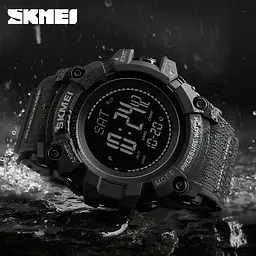 Чоловічий годинник з барометром Skmei 1358 processor (Чорний) - мініатюра 7