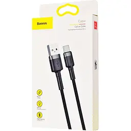 Кабель Baseus USB 2.0 AM to Lightning 3.0m 2.0A grey-black (CALKLF-RG1) - мініатюра 2
