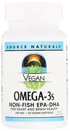 Омега-3 для веганів Source Naturals Omega-3s EPA-DHA 300 мг 30 капс