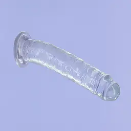 Прозорий фалоімітатор на присосці Addiction Crystal Vertical Dong 9″, 22.8 см + віброкуля в подарунок - мініатюра 4