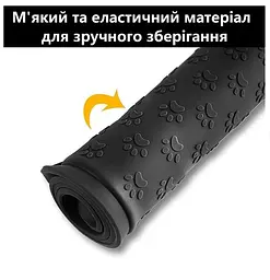 Силіконовий килимок під миску для собак та котів EcoToys чорний 48х30 см 800316 - мініатюра 7
