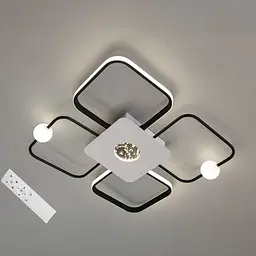 Led люстра з ефектом зоряного неба MX2990-2+2B WH+BK