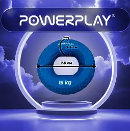 Еспандер кистьовий силіконовий PowerPlay PP-4333 Hand Grip Light 15 кг Синій (PP_4333_Blue_15kg) - мініатюра 6