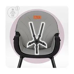 Стілець для годування MoMi Reki 2в1 Black (KRKA00033) - мініатюра 5