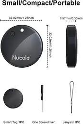 Bluetooth-трекер Nutale для Apple Find My, брелок для ключів iOS - мініатюра 3