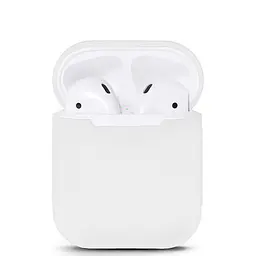 Футляр для навушників Airpods 1/2 Білий силіконовий чохол на аїрподс чохол для аірпідсів - мініатюра 4