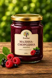 Варення малина-смородина FruNut 250 г