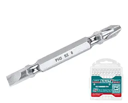 Викрутні насадки TOTAL TAC16HL133, PH2+SL6, 65 мм, 10 шт. (7090268)