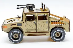 Конструктор Puz-00927 "HUMVEE" дерев'яний, р.22х11х12, 5см PuzzleOk - мініатюра 2