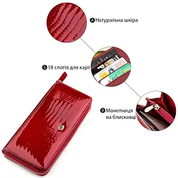 Гаманець жіночий ST Leather 18436 (S7001A) місткий червоний - мініатюра 8