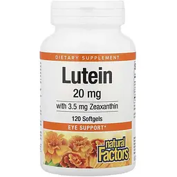 Лютеїн Natural Factors Lutein 20 мг 120 м'яких капсул